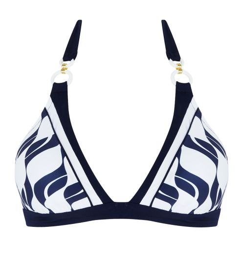 Maillot de bain triangle blanc et bleu Danse des Vagues