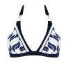Maillot de bain triangle blanc et bleu Danse des Vagues