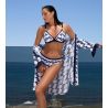 Bas de maillot de bain blanc et bleu Danse des Vagues