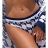 Bas de maillot de bain blanc et bleu Danse des Vagues