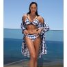 Bas de maillot de bain blanc et bleu Danse des Vagues