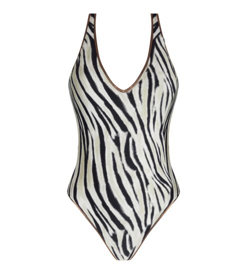 Maillot de bain une pièce imprimé animal La Tigre Blanc