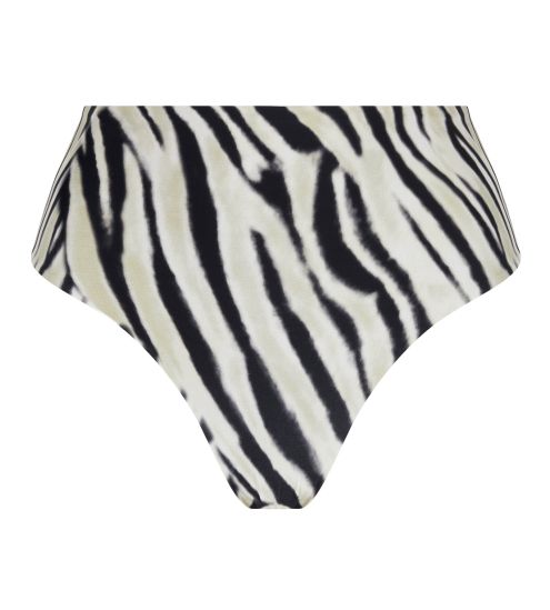 Bas de maillot de bain réversible taille haute La Tigre Blanc