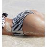 Bas de maillot de bain réversible taille haute La Tigre Blanc