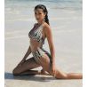 Bas de maillot de bain réversible taille haute La Tigre Blanc