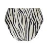 Bas de maillot de bain réversible taille haute La Tigre Blanc