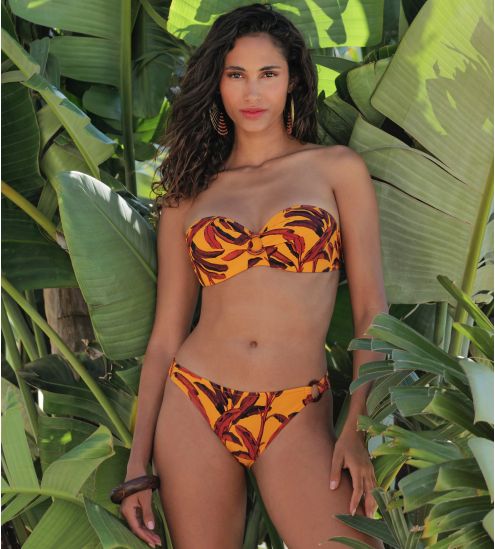 Haut de maillot de bain bandeau La Melanesia Jaune Banane