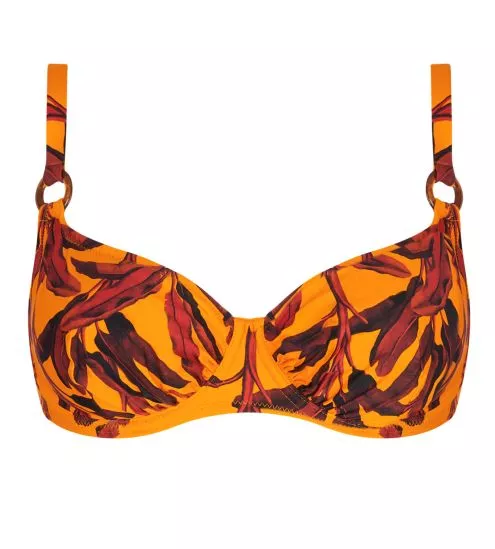 Haut de maillot de bain corbeille fitting grande taille La Melanesia Jaune Banane