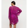 Kaftan de plage Malabo Hot Pink Zebra