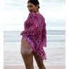 Kaftan de plage Malabo Hot Pink Zebra