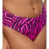 Bas de maillot taille haute grande taille Malabo Hot Pink Zebra