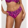 Bas de maillot taille haute grande taille Malabo Hot Pink Zebra