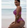 Bas de maillot taille haute grande taille Malabo Hot Pink Zebra