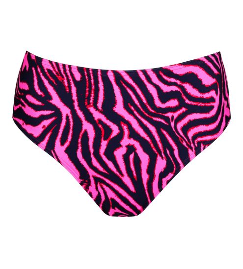 Bas de maillot taille haute grande taille Malabo Hot Pink Zebra