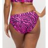 Bas de maillot de bain grande taille Malabo Hot Pink Zebra