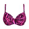 Haut de maillot de bain grande taille emboîtant Malabo Hot Pink Zebra