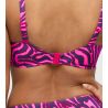 Haut de maillot de bain grande taille emboîtant Malabo Hot Pink Zebra