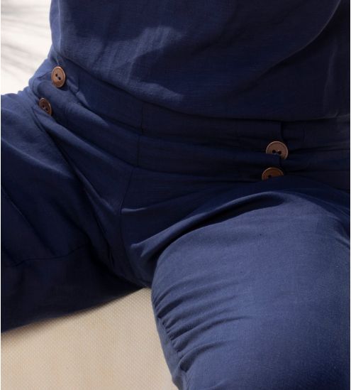 Pantalon léger bleu marine Cordage Précieux Cordage Navy