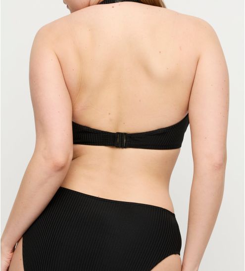 Haut de maillot de bain emboîtant noir Delray