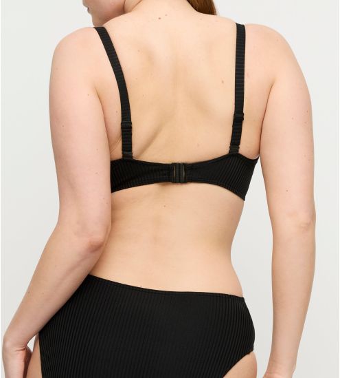 Haut de maillot de bain emboîtant noir Delray