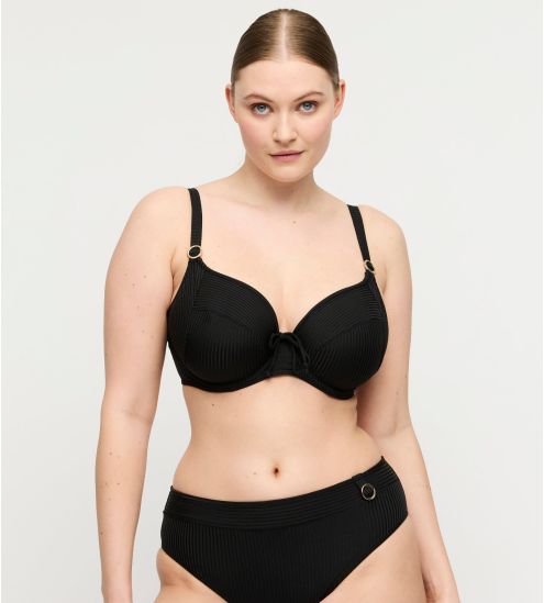 Haut de maillot de bain emboîtant noir Delray