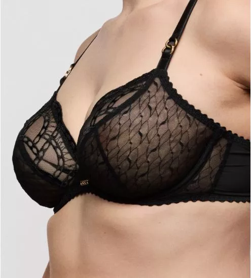 Soutien gorge Plunge noir Naica