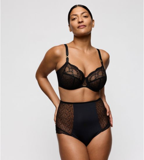 Culotte haute rétro sexy noire Naica