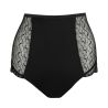 Culotte haute rétro sexy noire Naica