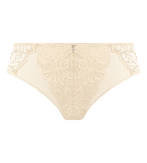 Slip brésilien blanc en tulle et dentelle Abellia Gardenia