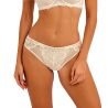 Slip brésilien blanc en tulle et dentelle Abellia Gardenia