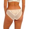 Slip brésilien blanc en tulle et dentelle Abellia Gardenia