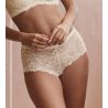 Shorty en dentelle et tulle blanc Abellia Gardenia