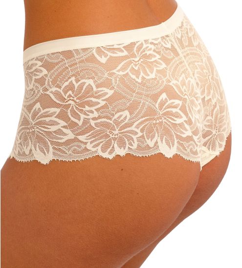 Shorty en dentelle et tulle blanc Abellia Gardenia