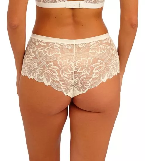 Shorty en dentelle et tulle blanc Abellia Gardenia