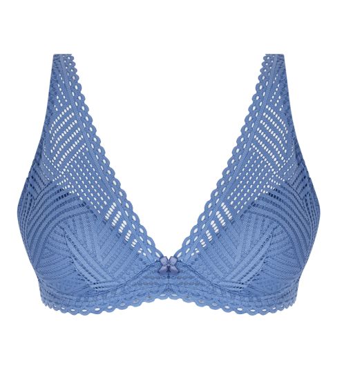 Soutien-gorge triangle demi-mousse Tressage Graphic Denim