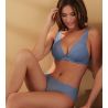 Soutien-gorge triangle demi-mousse Tressage Graphic Denim
