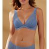 Soutien-gorge triangle demi-mousse Tressage Graphic Denim