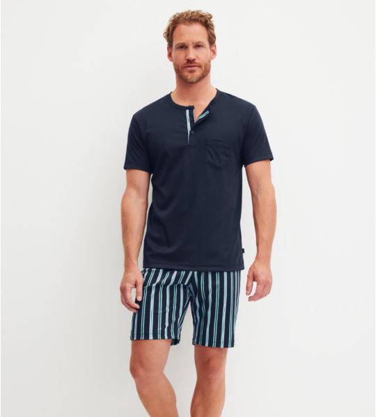 Pyjama short homme Relax Choice Saphir Blue
