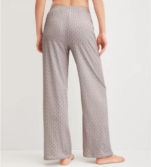 Bas de pyjama femme coton imprimé Favourites Arts Tea Green