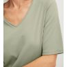 T shirt en coton vert femme Favourites Arts Tea Green