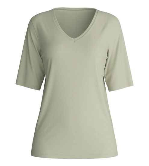 T shirt en coton vert femme Favourites Arts Tea Green
