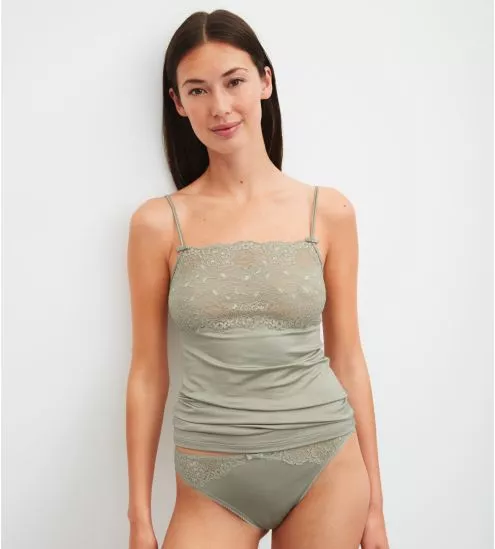 Débardeur fine bretelle vert Sensual Secrets Tea Green