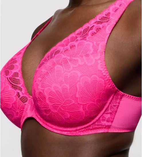 Soutien gorge décolleté plongeant rose fluo Mocuto Pixie Blossom