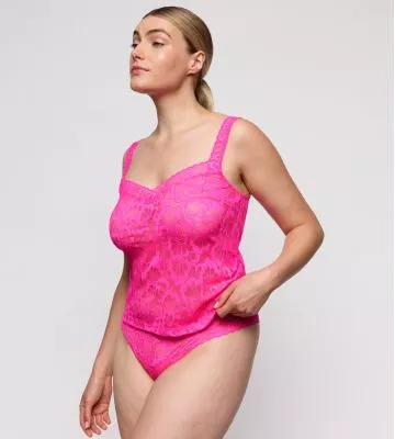 Pink Lace Top Fluo Mocuto Pixie Blossom