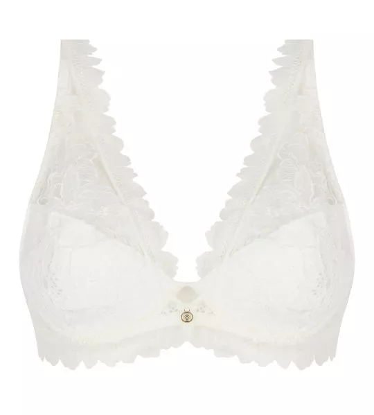 Soutien gorge Plunge demi-mousse Sublime Organza Écru Nacre