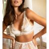 Soutien gorge Plunge demi-mousse Sublime Organza Écru Nacre