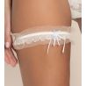 Jarretière Sublime Organza Écru Nacre