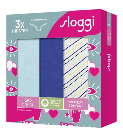 Lot de 3 shorty hipster Go Crush Bleu