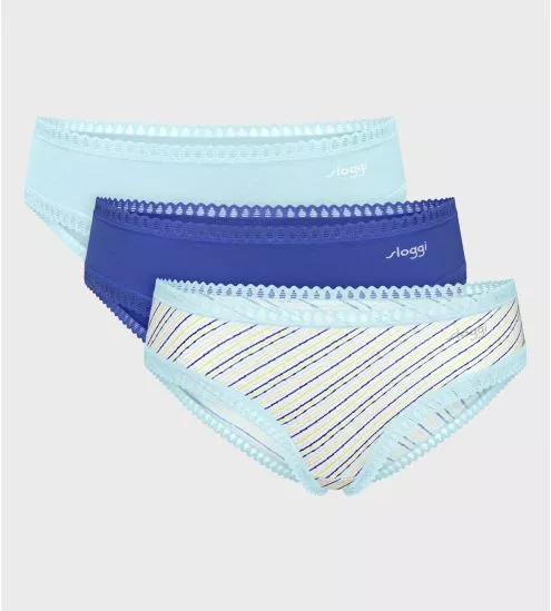 Lot de 3 shorty hipster Go Crush Bleu
