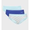 Lot de 3 shorty hipster Go Crush Bleu